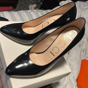 GUCCI black leather ELAISA pump. No dust bag or box, will ship with care